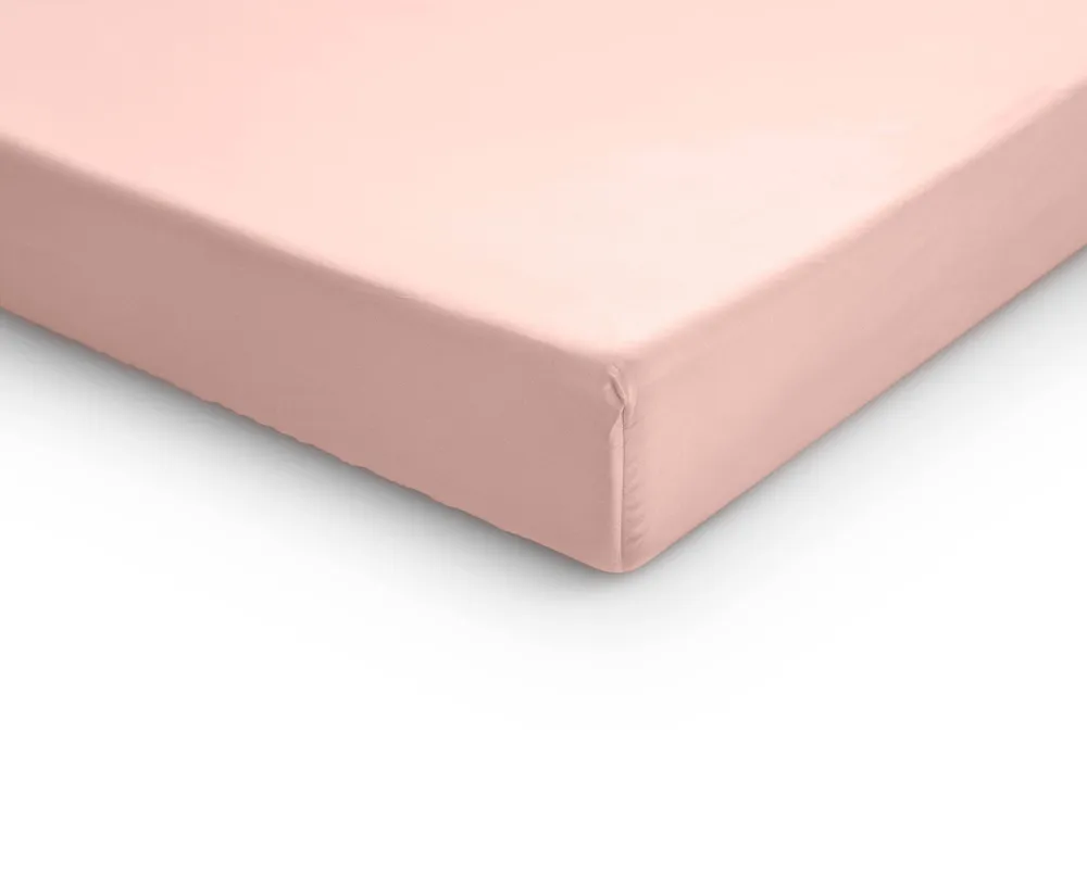 Satin Spannbettlaken Rosa 180 x 210 cm