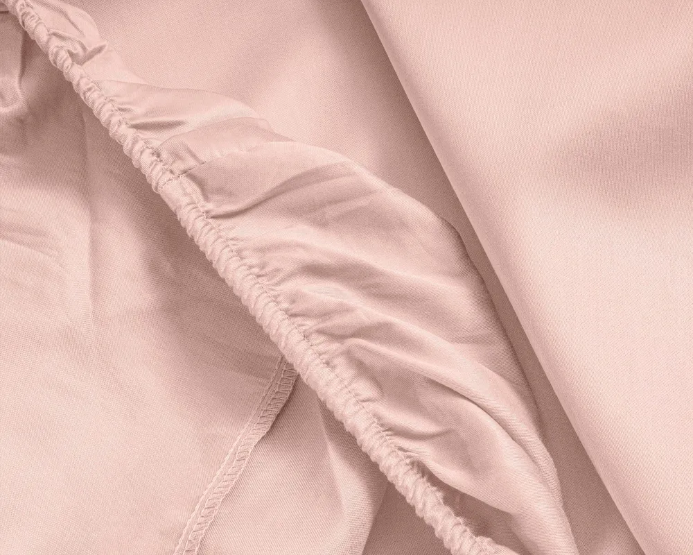 Satin Spannbettlaken Rosa 180 x 210 cm