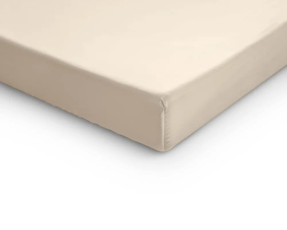 Satin Spannbettlaken Sand 120 x 200 cm