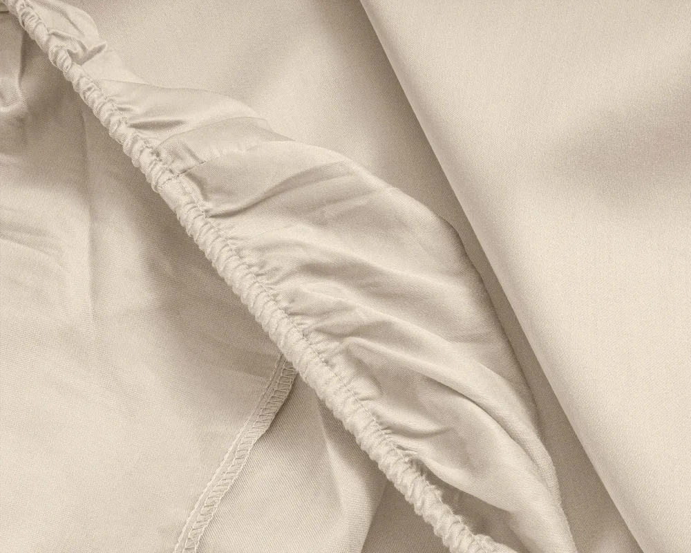 Satin Spannbettlaken Sand 120 x 200 cm