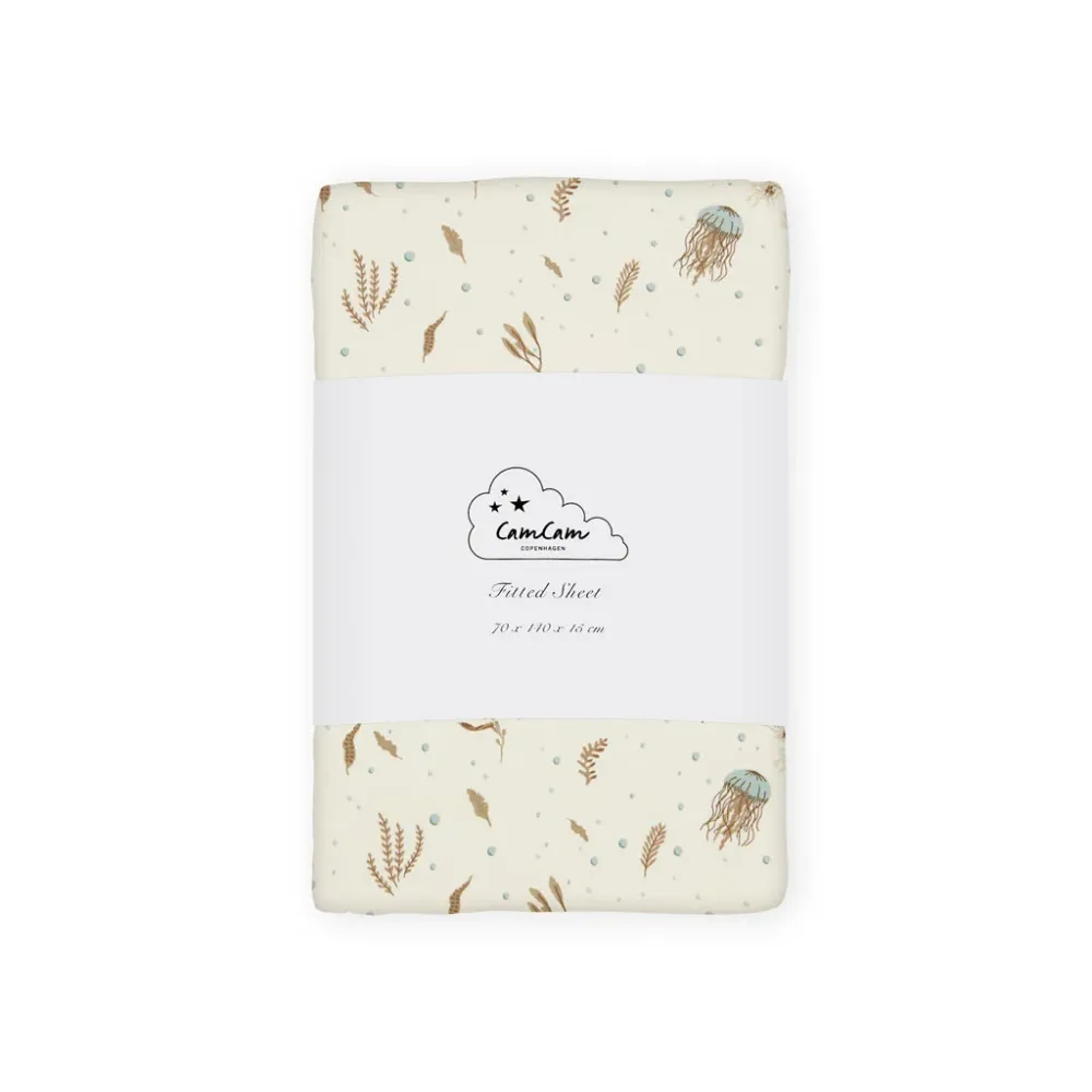 Spannbettlaken 70x140x15cm - GOTS - Sea Garden