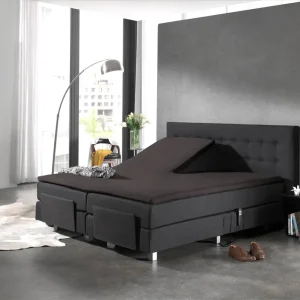 Split Topper Baumwolle Spannbettlaken Anthrazit 140 x 200 cm