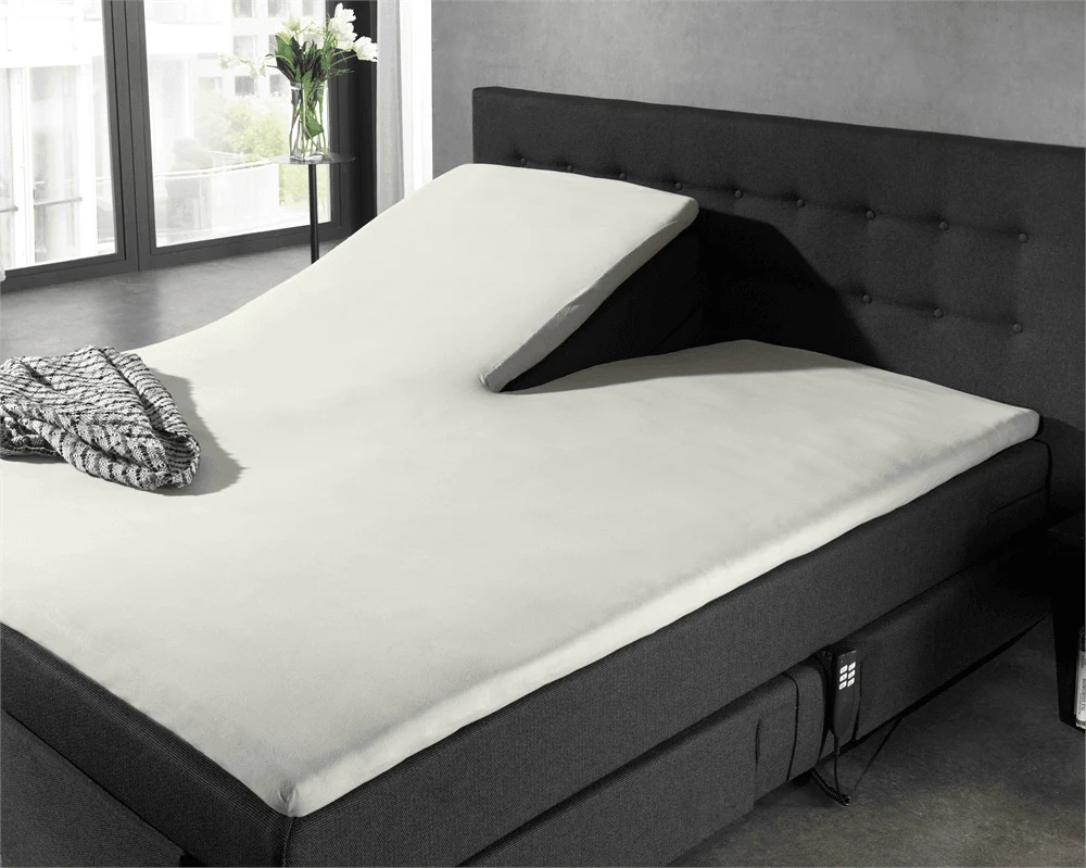 Split Topper Jersey Spannbettlaken Creme 180 x 200 cm