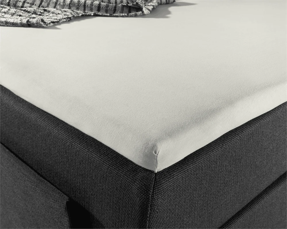 Split Topper Jersey Spannbettlaken Creme 180 x 200 cm