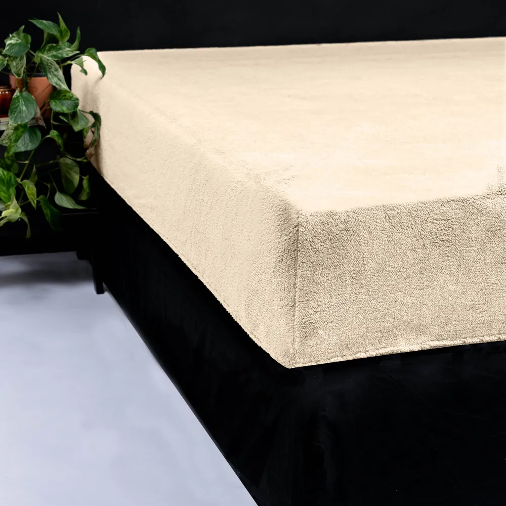 Teddy Spannbettlaken Taupe 90 x 200 cm