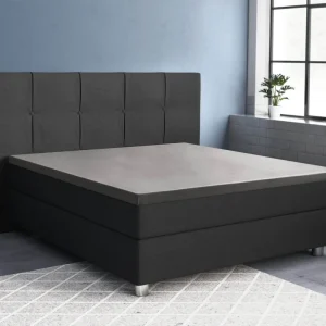 Topper Satin Spannbettlaken Grau 160 x 200 cm