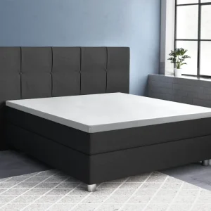 Topper Satin Spannbettlaken Weiss 160 x 220 cm