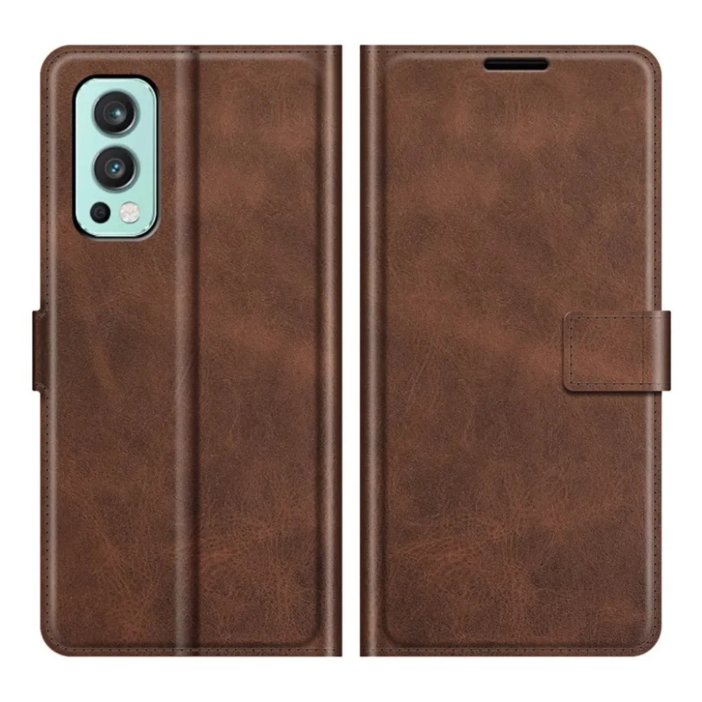 Geldbeutel ähnlichen Stil, Lederhülle für OnePlus Nord 2 5G - Kaffee