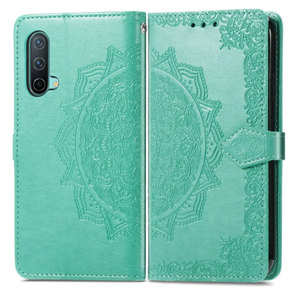 Mandala OnePlus Nord CE 5G Leder hülle - Grün
