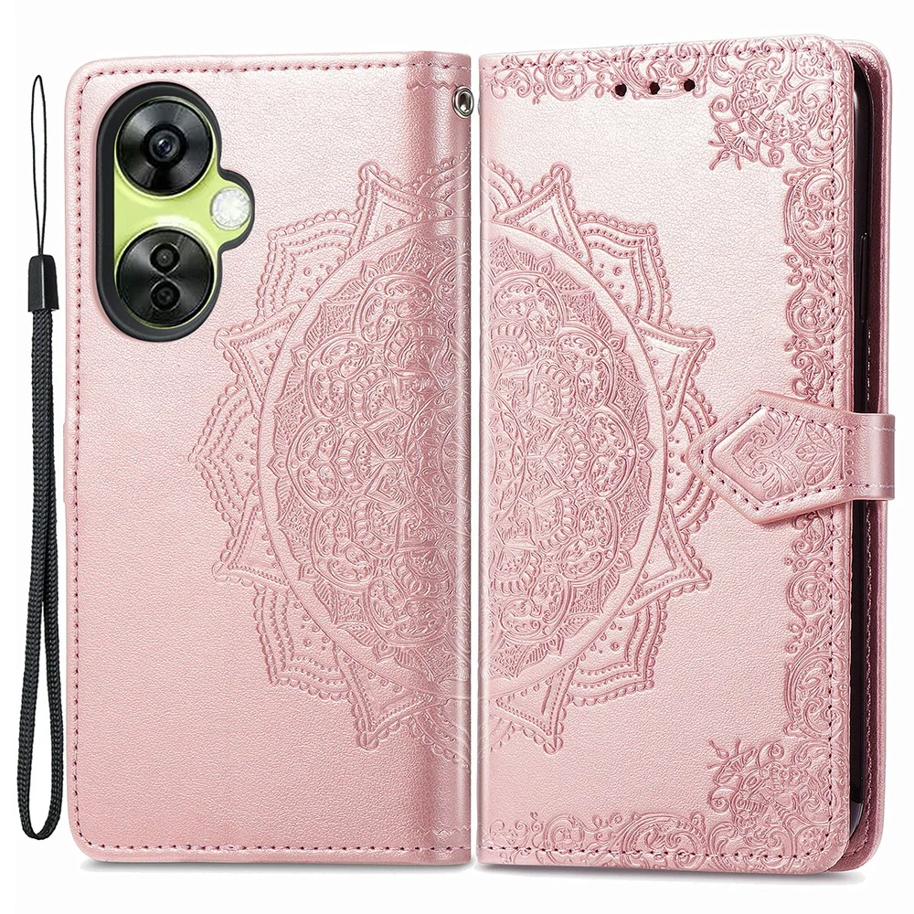 Mandala OnePlus Nord CE 3 Lite Leder hülle - Roségold
