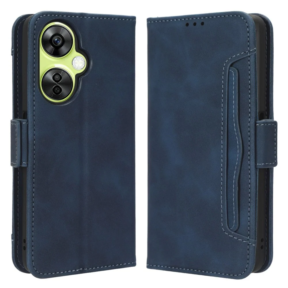 Moderne Leder Geldhülle für OnePlus Nord CE 3 Lite / OnePlus Nord N30 - Blau
