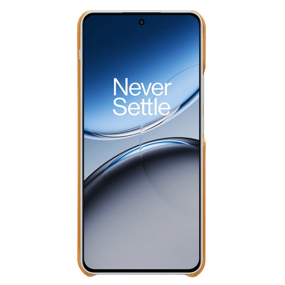OnePlus Nord 4 Hülle mit zwei Kartenfächern aus veganem Leder und stoßfester Hartschale - Orange