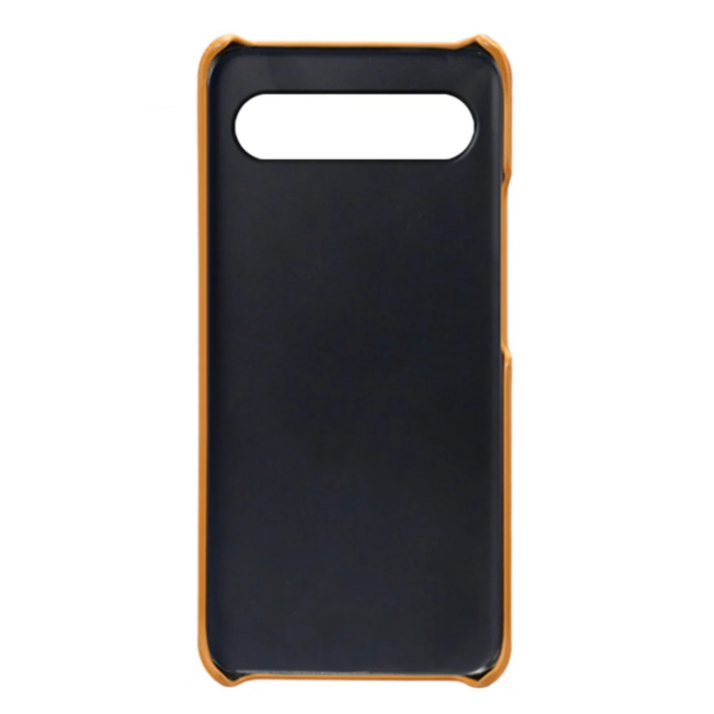 OnePlus Nord 4 Hülle mit zwei Kartenfächern aus veganem Leder und stoßfester Hartschale - Orange