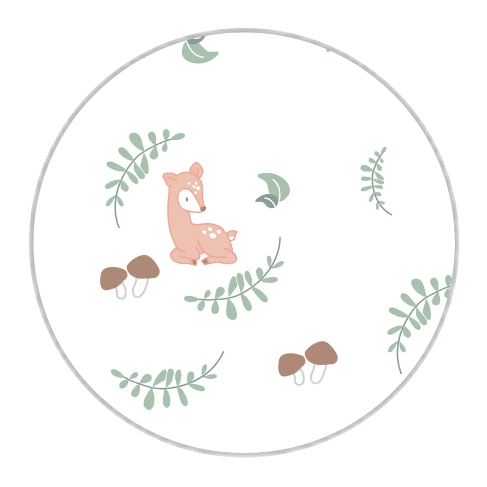 Babyono Spannbettlaken Reisebett Bambus Jersey 40x75cm Wald