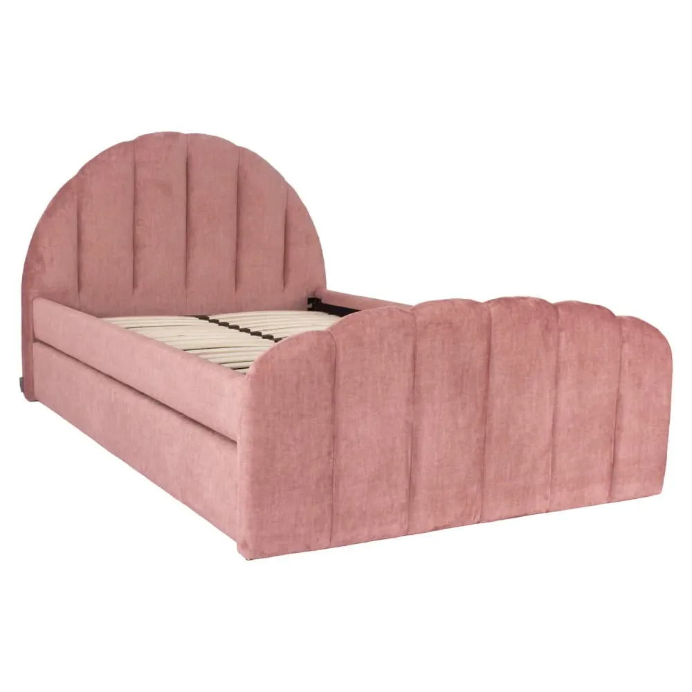 Richmond Interiors Einzelbett Pixie Rosé mit Ausziehbett | 120×200 cm