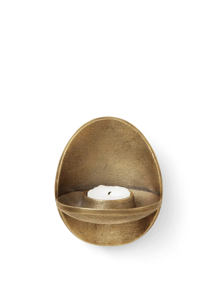 Agapé Wall Tealight Holder - Brass Finish