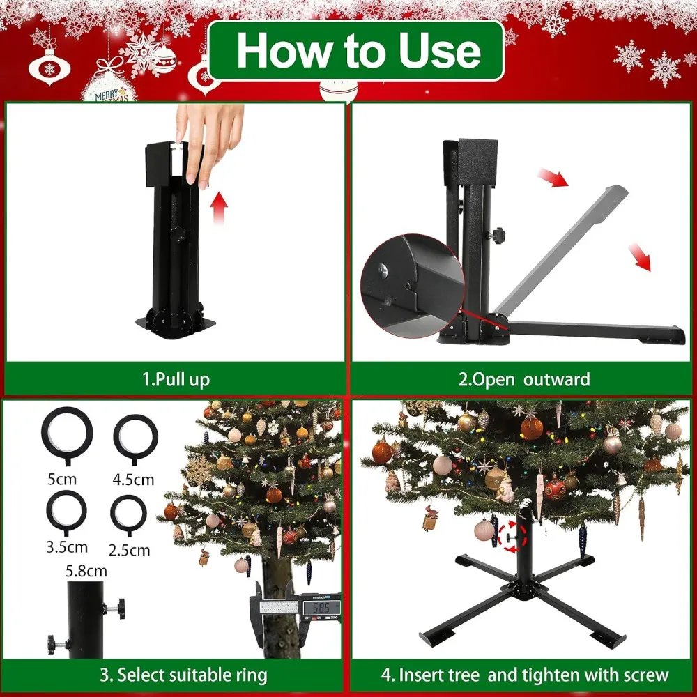 Weihnachtsbaumständer Metall universell 300cm 50kg 5 Größen