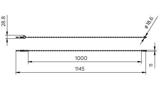 Philips CoreLine | LED Batten Hängekette | 1m