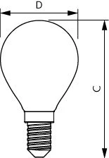 Philips CorePro LED E14 Lampe P45 | Birne | 2,2W | 2700K - Warmweiß (827) | Nicht dimmbar