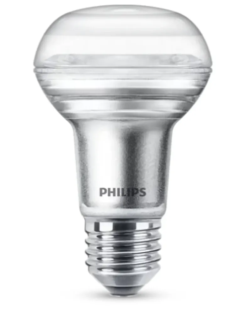 Philips LED E27 R63 3W = 40W Reflektor 36° Pilzform 210lm Warmweiß 2700K