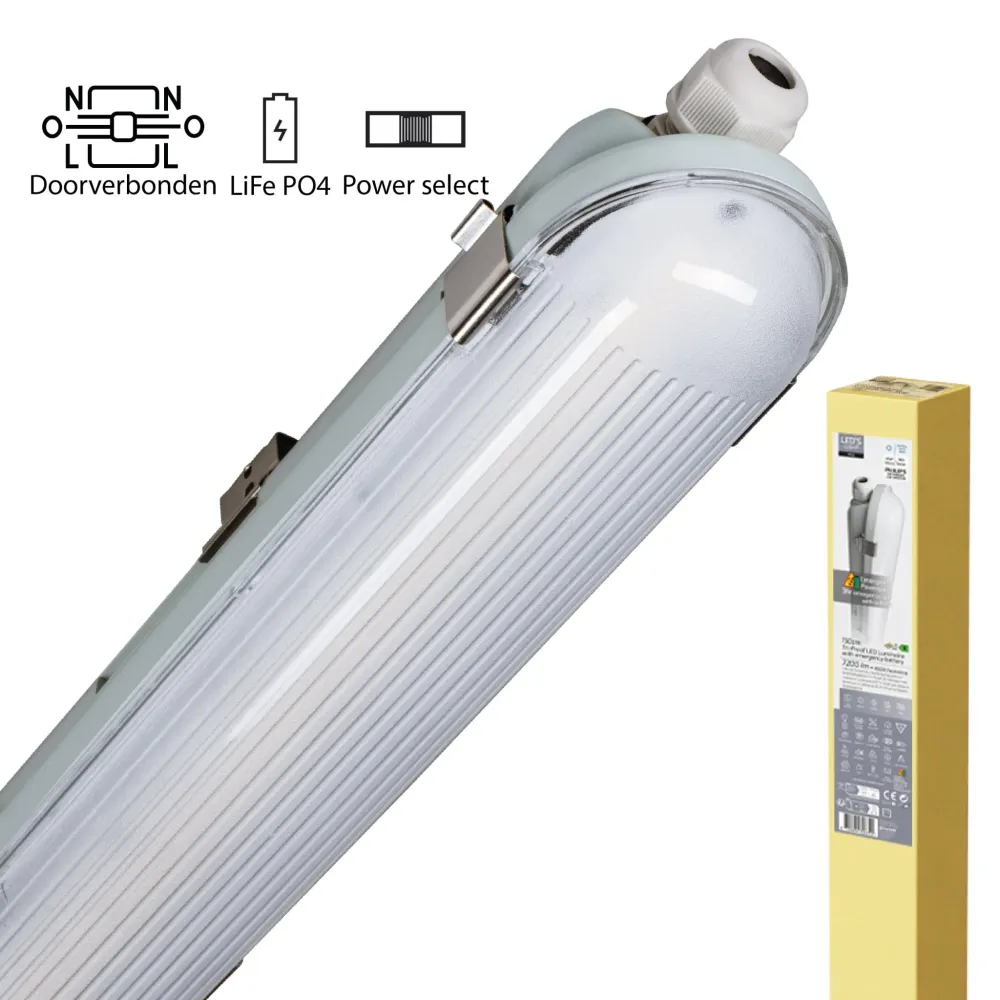 Philips LED-Leuchtstoffröhrenleuchte LED's Light PRO, 150 cm – mit Notstromakku – 185 lm/W – Energieeffizienzklasse B – 47...