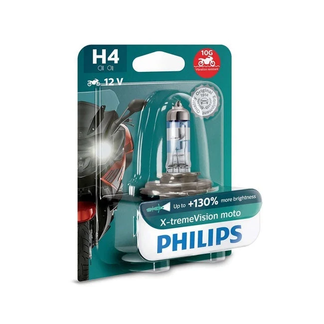 Philips X-TremeVision+ Moto-Scheinwerferbirne H4 55/60W