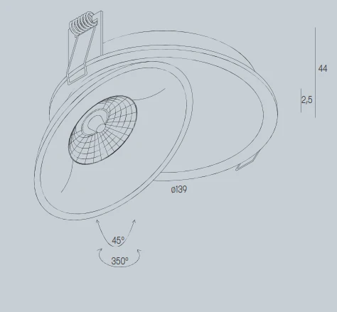 Lupia Licht LED-Decken-Einbaustrahler SATURN E weiß/schwarz, 3121-1-8