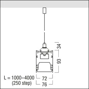 Zumtobel Group - Decken-/Wandleuchte Kanal für LED-Lichtlinie SLN2-C MSP #42946237 830, silber