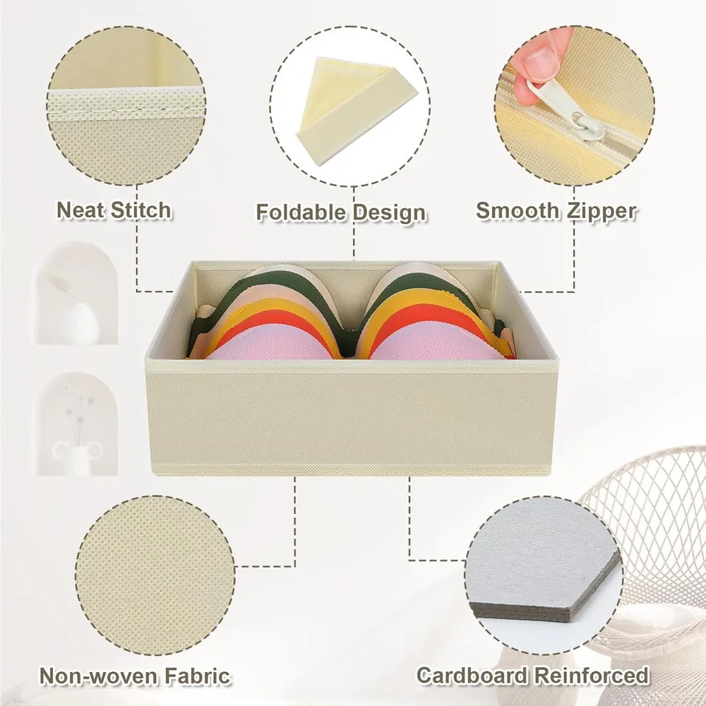 12-teiliges Schrank Organizer Set Aufbewahrungsbox Stoff