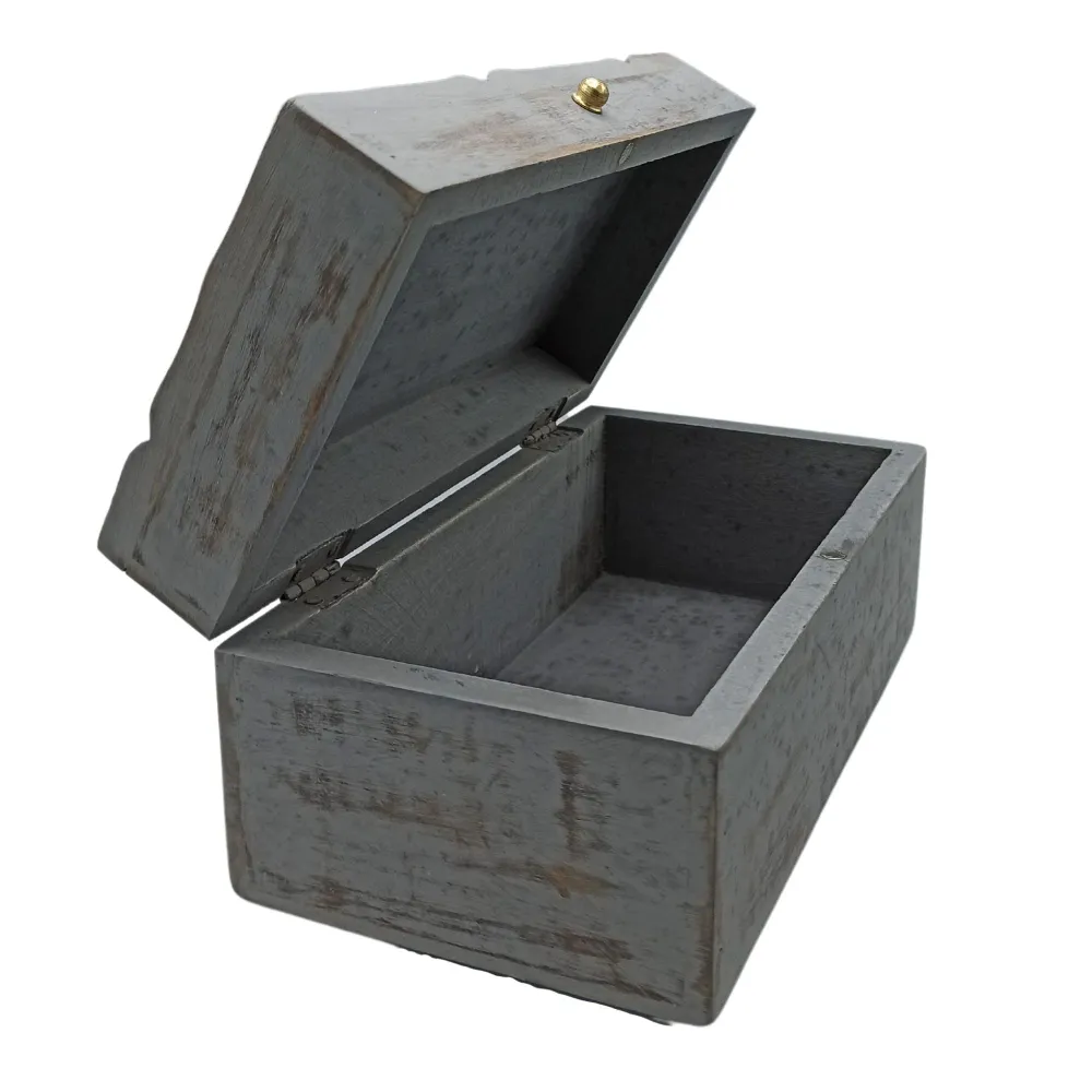 Aufbewahrungsbox Grau Stern 22x12x10cm