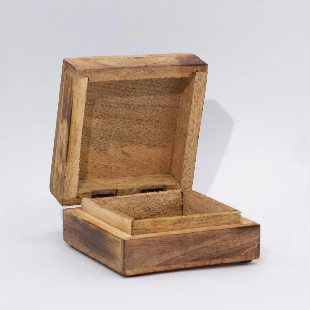 Aufbewahrungsbox Mittel Quadratisch Pilz Türkis 13,5x13,5x6cm