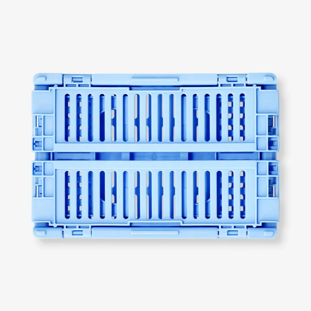 Blaue faltbare Aufbewahrungsbox - 15 cm