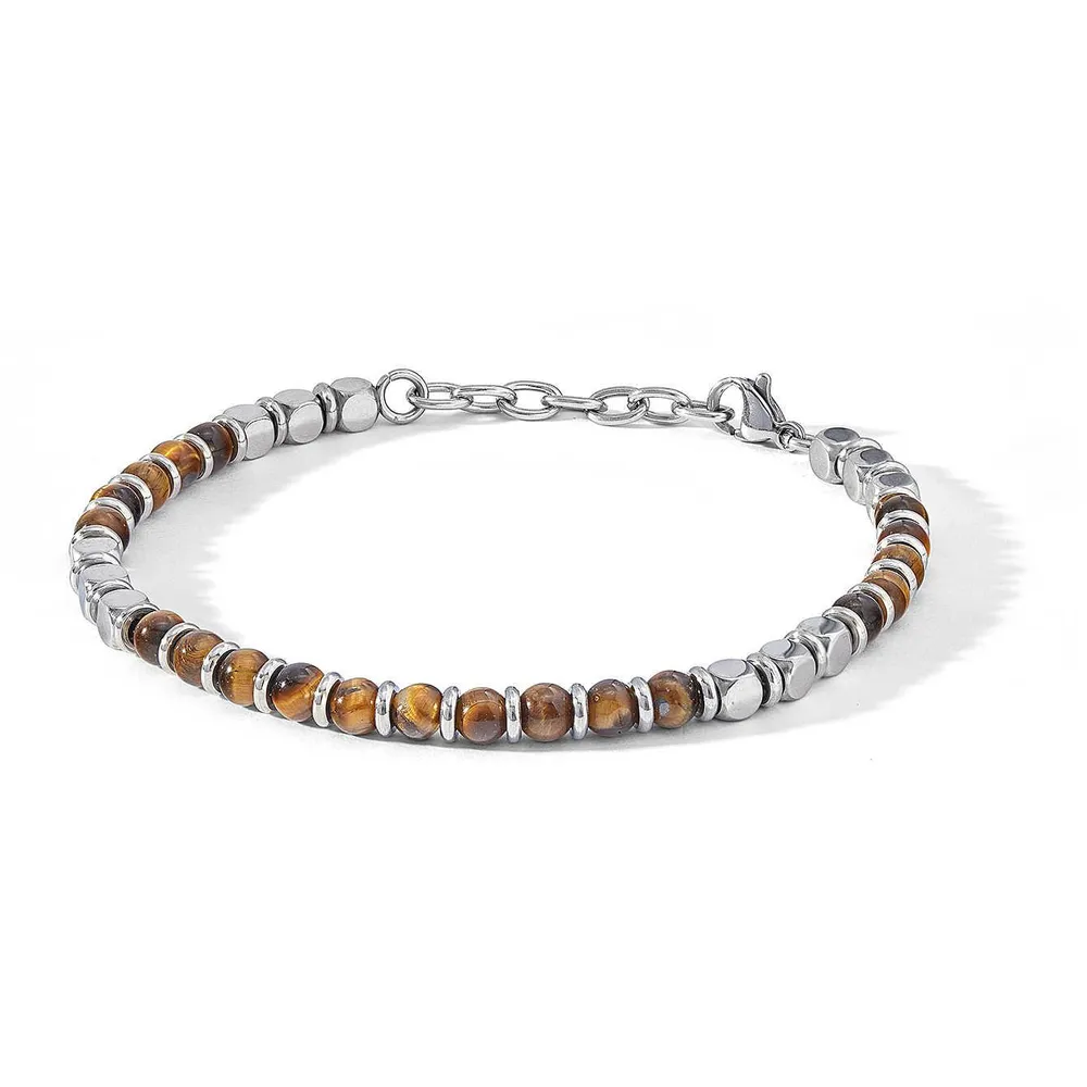 Comete District Tigerauge-Armband aus Stahl UBR 1104
