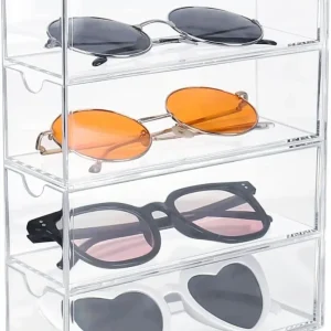 CTDMJ Brillen Aufbewahrungsbox 4 Schubladen Acryl Organizer