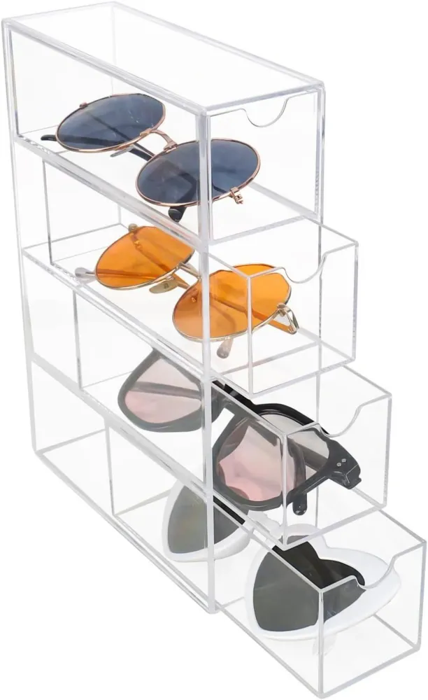 CTDMJ Brillen Aufbewahrungsbox 4 Schubladen Acryl Organizer
