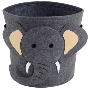 Elefant | Aufbewahrungsbox aus Filz | Langlebige Box zur Aufbewahrung von Spielzeug, Kleidung oder Kuscheltieren
