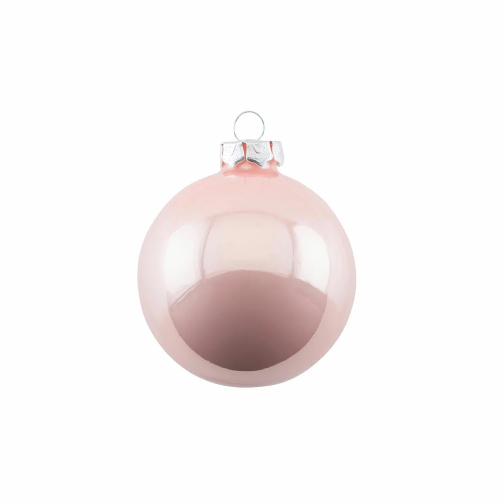 Gift Company Christbaumkugel Opal, Weihnachtskugel, Baumschmuck, Glas, Blush, Ø 8 cm, 11459