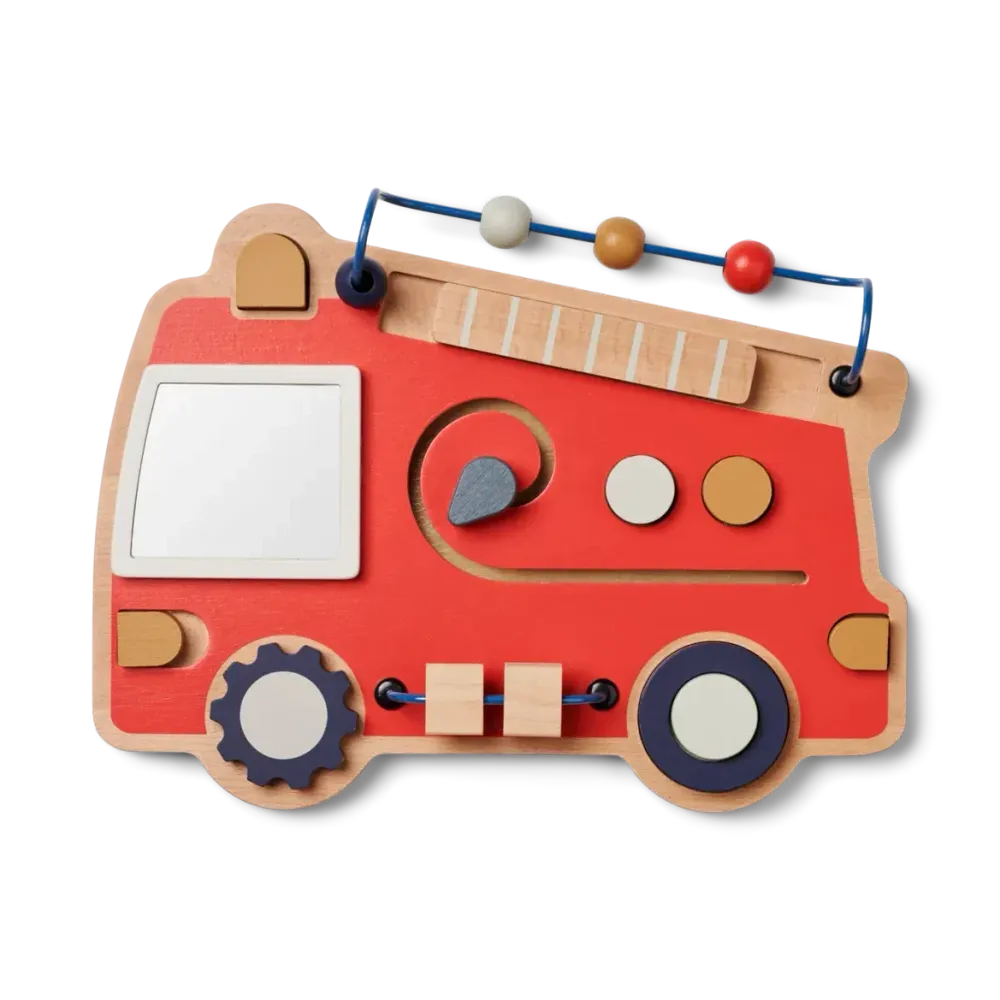 Liewood Wooden manipulative Board für Kinder Feuerwehrauto