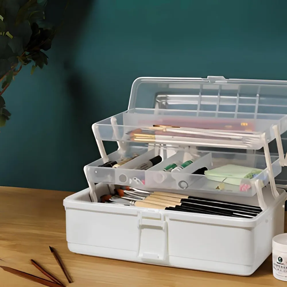 SYLANDO 31,5cm Aufbewahrungsbox mit Fächern und