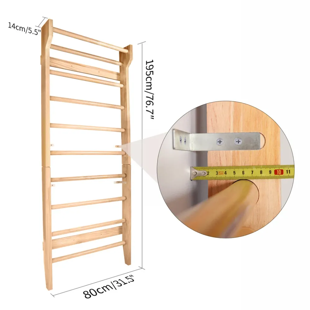 ZERRO Wooden Gymnastic Wall Bars - Classic Design