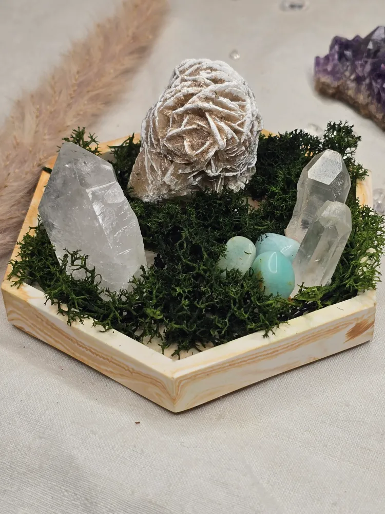 Diffuser mit Wüstenrose und Kristallen