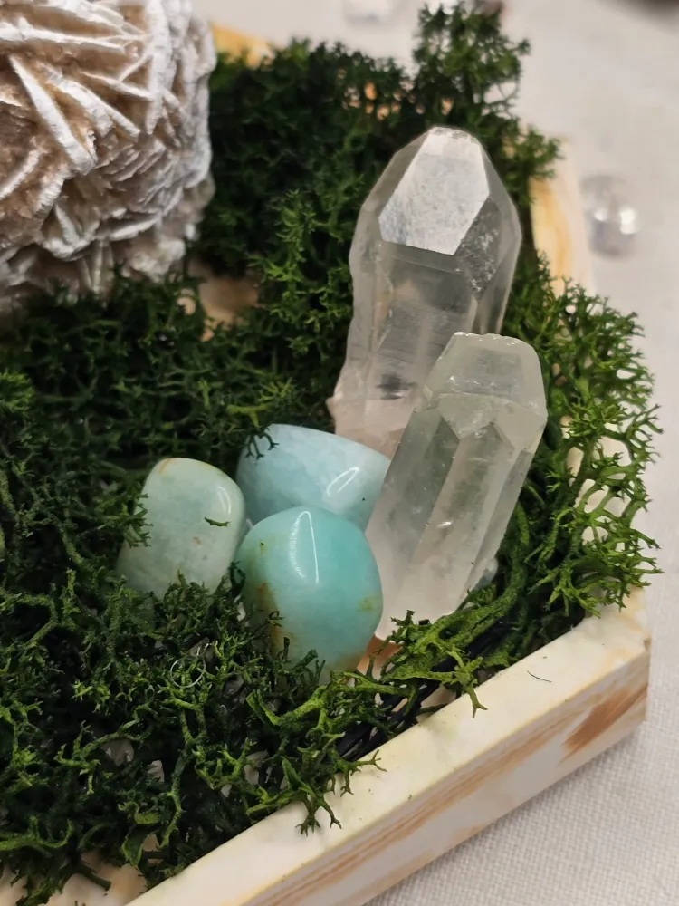 Diffuser mit Wüstenrose und Kristallen