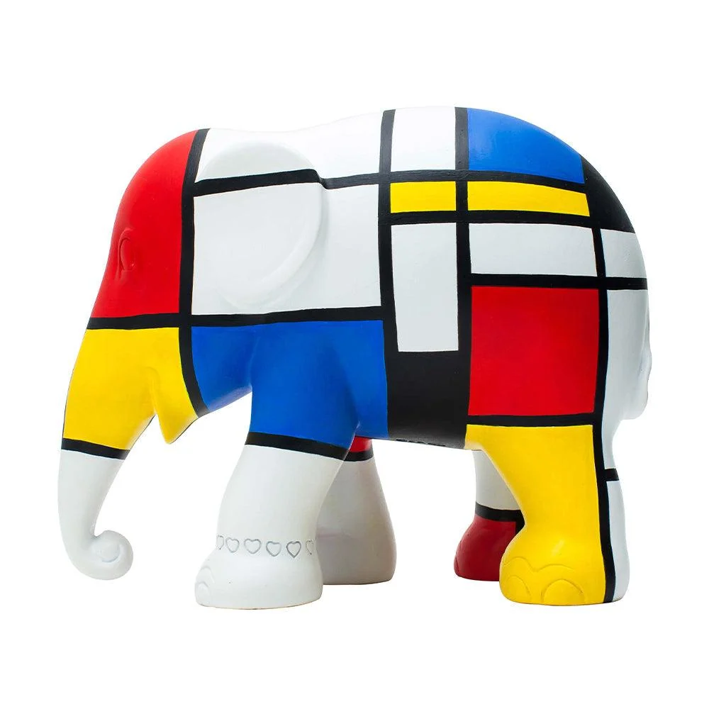 Elefantenparade Elefant Hommage Mondriaan 20 cm Limitierte Auflage 750 Stück HOMMAGE MONDRIAAN 20