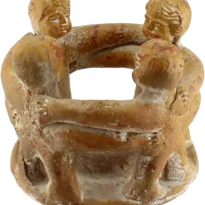 Freundeskreis – 4 Figuren aus Ton – Gelb