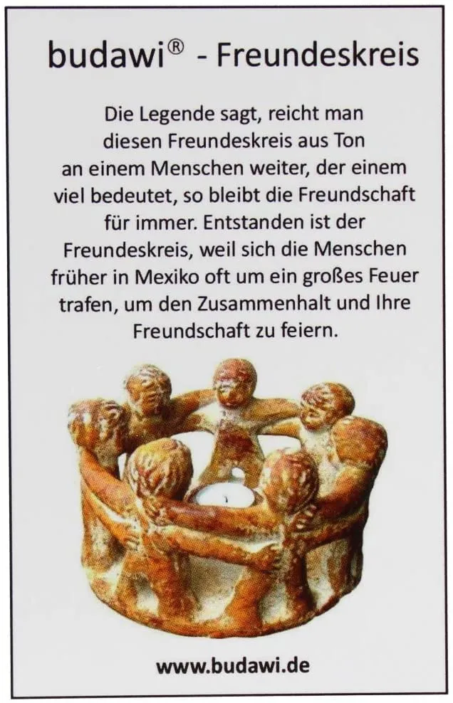Freundeskreis – 4 Figuren aus Ton – Gelb