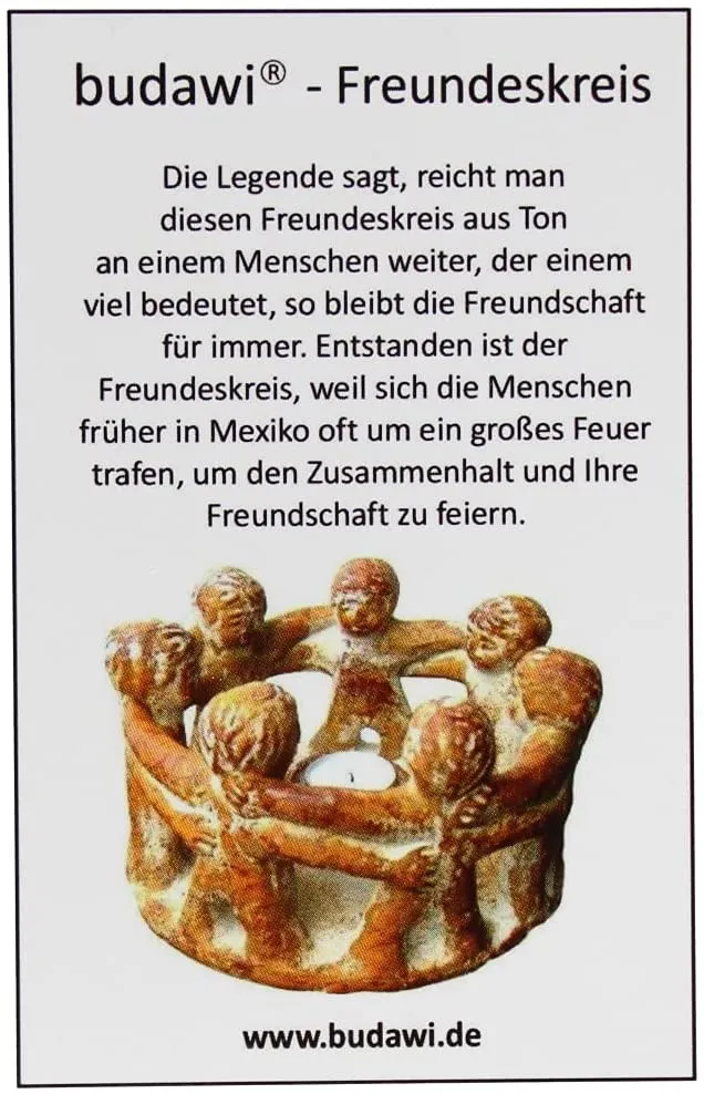 Freundeskreis – 7 Figuren aus Ton – Gelb