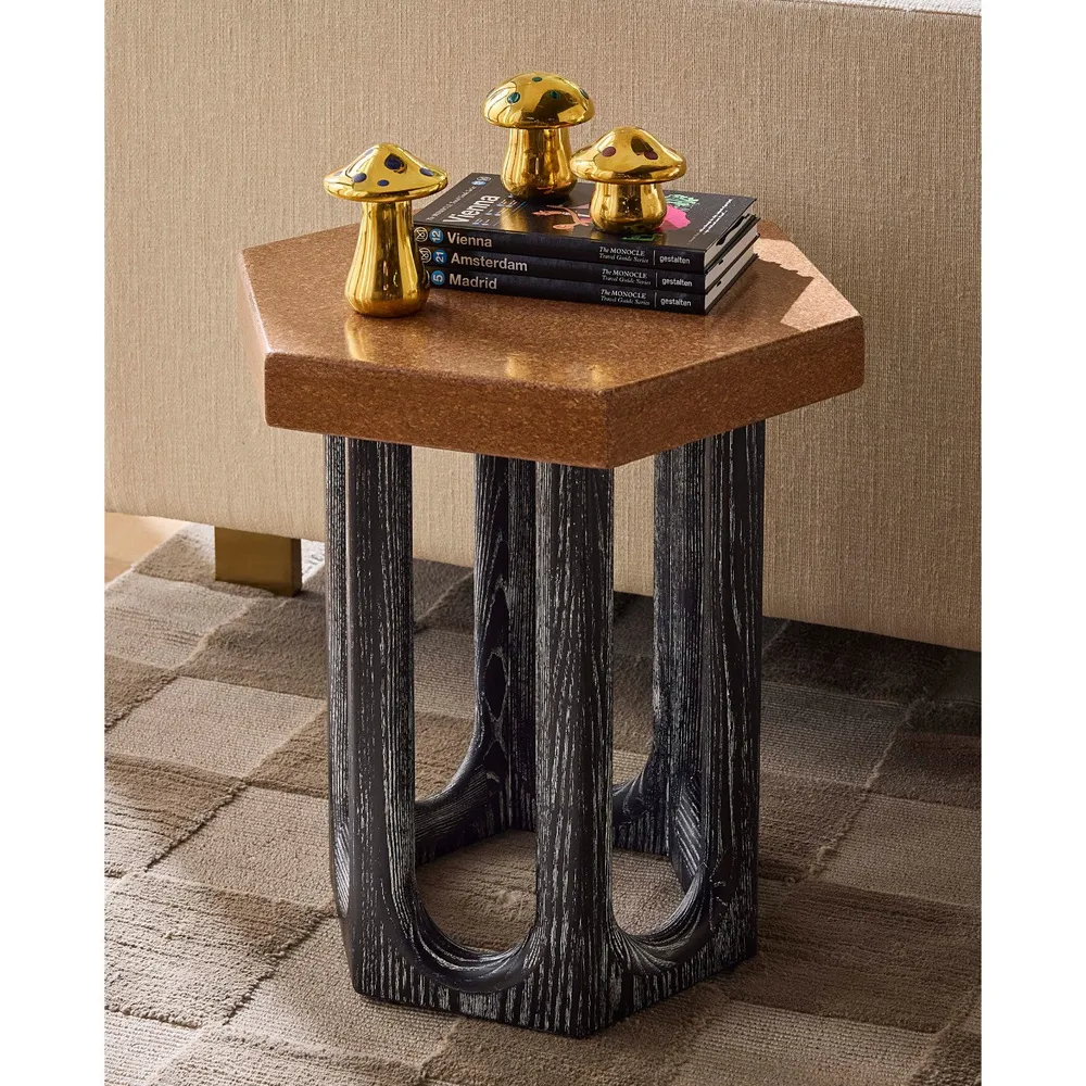 Jonathan Adler Aufbewahrungsdose Brass Mushroom Small | Messing mit echter roten Jade