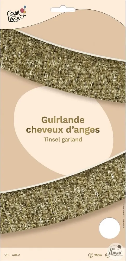 Lamettagirlande, Glitzer Banner gold, 25 cm x 2 m