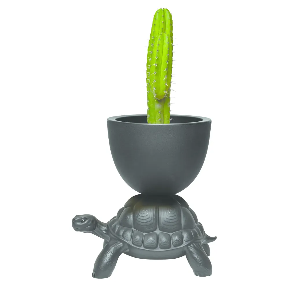 Pflanzentopf & Champagnerkühler TURTLE CARRY schwarz