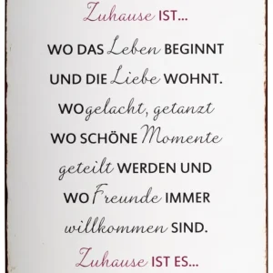 Schild "Zuhause ist...", Ib Laursen